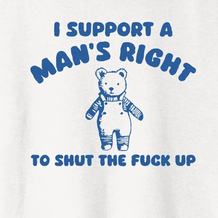 I Support A Man Right Women's Crop Top Tee