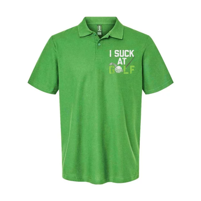 I Suck At Golf Funny Saying Sarcastic Golfing Golf Softstyle Adult Sport Polo