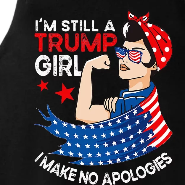 IM Still A Trump Girl I Make No Apologies Women Trump 2024 Ladies Tri-Blend Wicking Tank