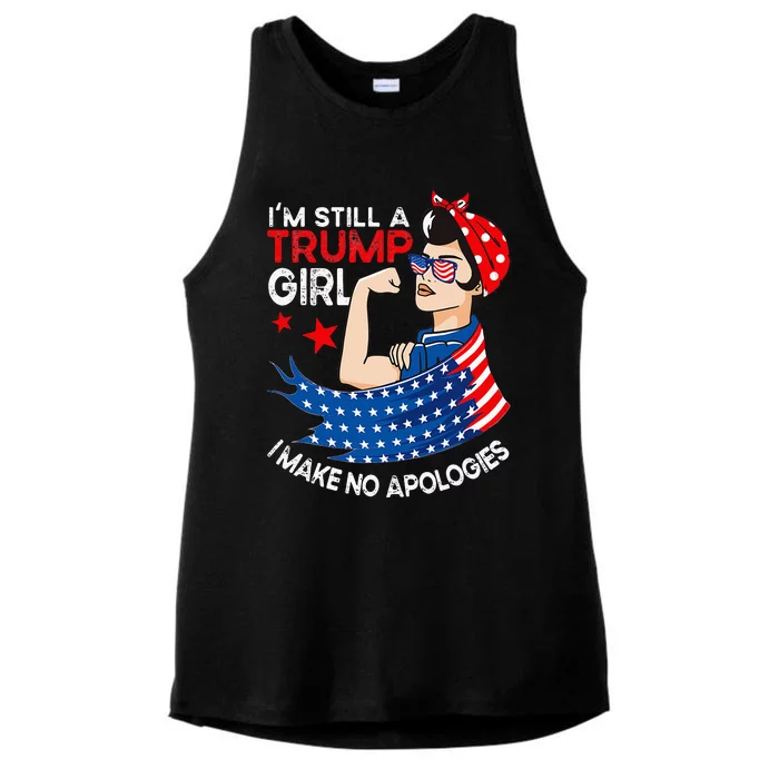 IM Still A Trump Girl I Make No Apologies Women Trump 2024 Ladies Tri-Blend Wicking Tank