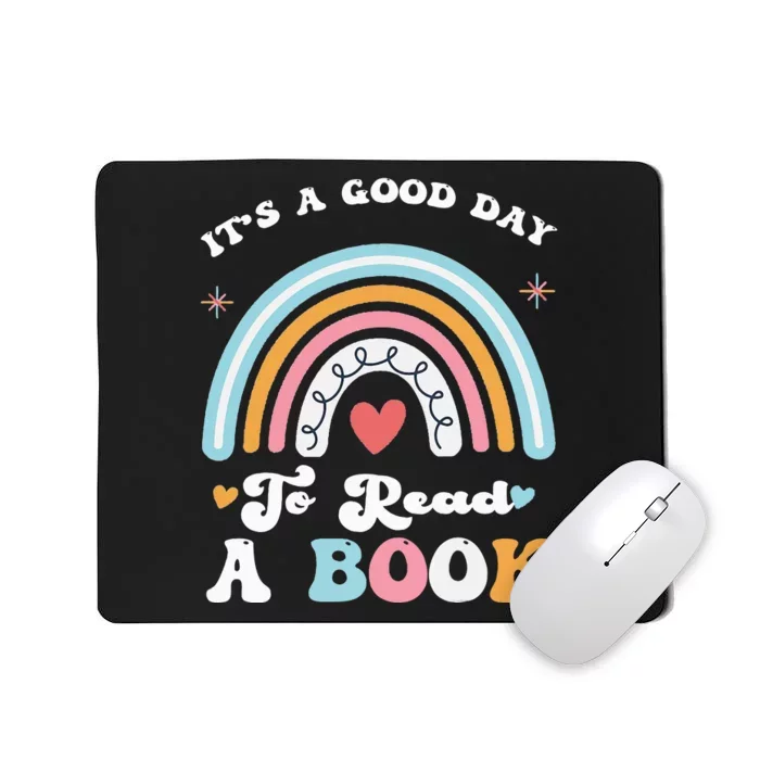 It S A Good Reading Day A Book Lover Reader Rainbow Groovy Mousepad