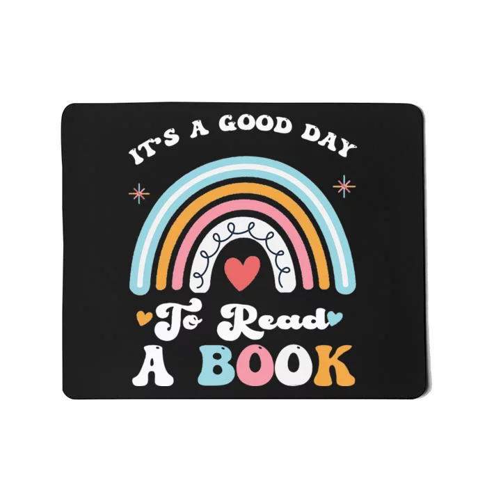 It S A Good Reading Day A Book Lover Reader Rainbow Groovy Mousepad