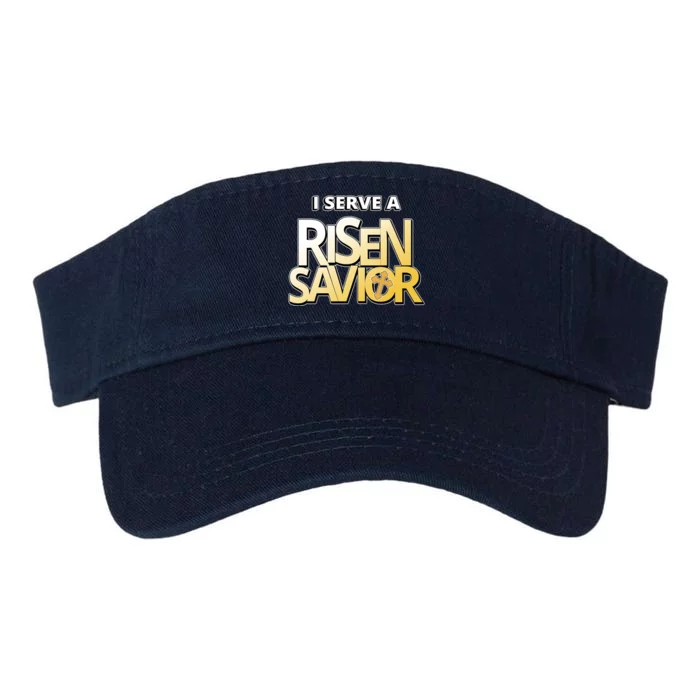 I Serve A Risen Savior Christian Faith Valucap Bio-Washed Visor