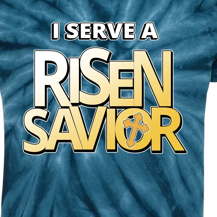 I Serve A Risen Savior Christian Faith Kids Tie-Dye T-Shirt