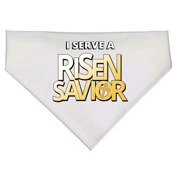 I Serve A Risen Savior Christian Faith USA-Made Doggie Bandana