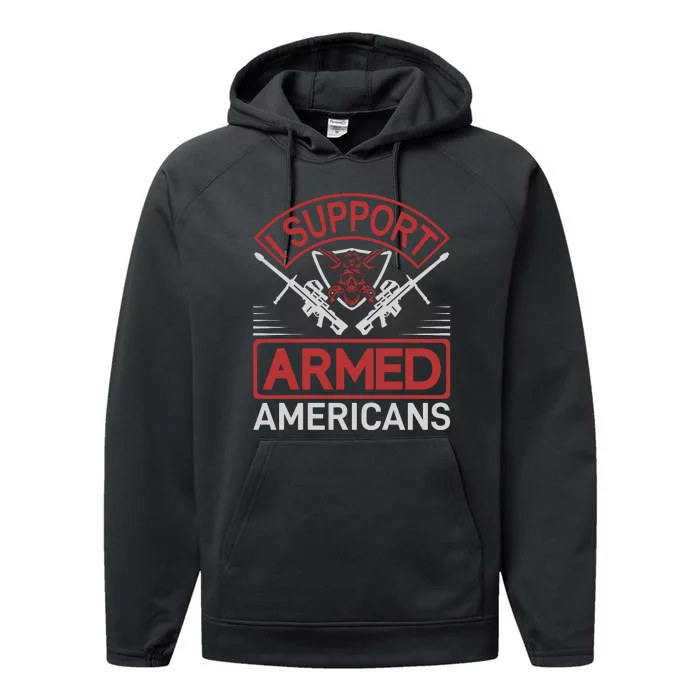 I Support Armed Americans Performance Fleece Hoodie