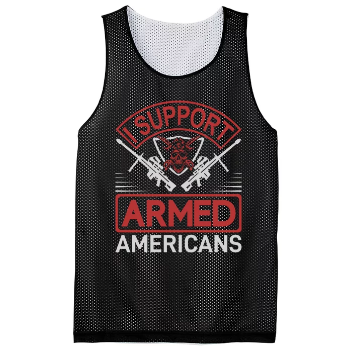 I Support Armed Americans Mesh Reversible Basketball Jersey Tank