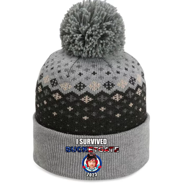 I Survived Bucketgate 2023 Premium The Baniff Cuffed Pom Beanie