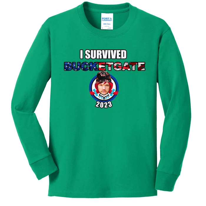 I Survived Bucketgate 2023 Premium Kids Long Sleeve Shirt