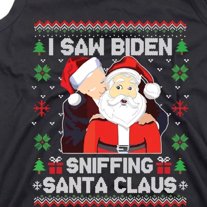 I Saw Biden Sniffing Santa Claus Tank Top