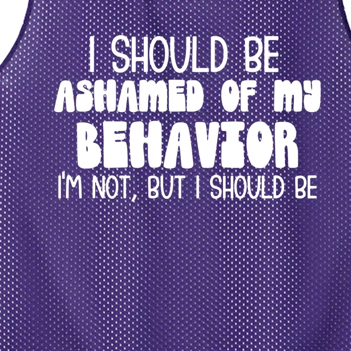 I Should Be Ashamed Mesh Reversible Basketball Jersey Tank