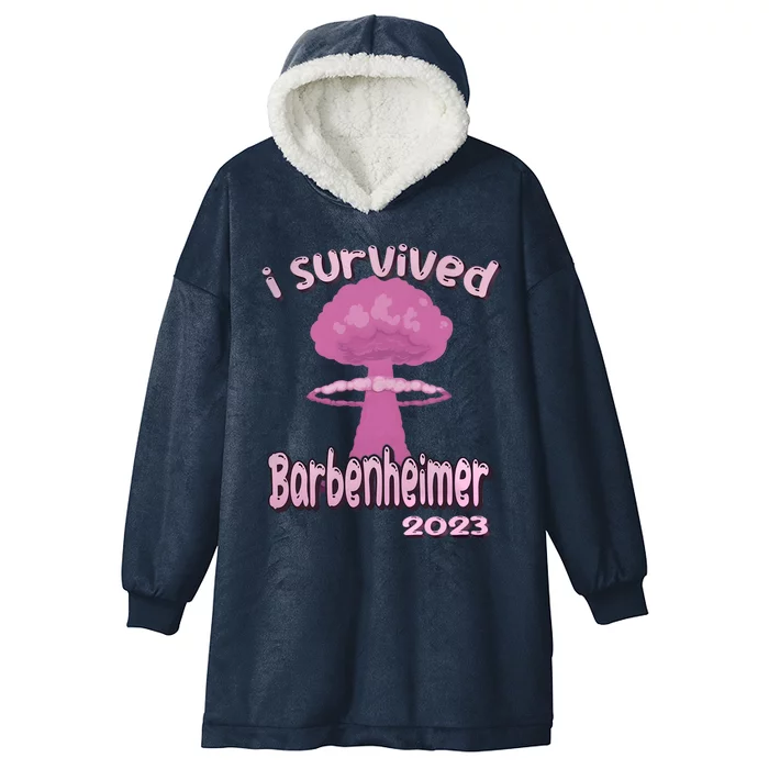 I Survived Barbenheimer Oppenheimer Barb!e Barbieheimer Active Hooded Wearable Blanket