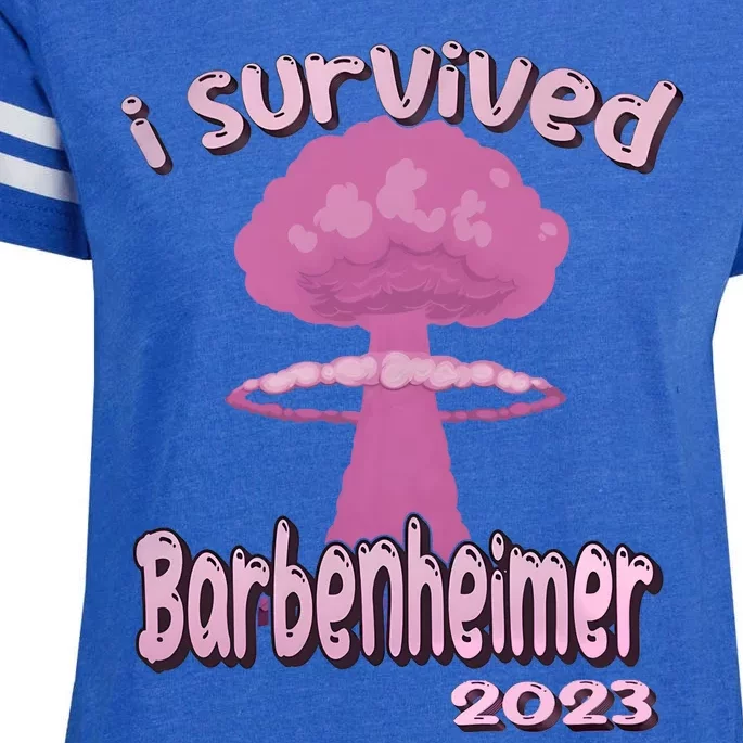 I Survived Barbenheimer Oppenheimer Barb!e Barbieheimer Active Enza Ladies Jersey Football T-Shirt