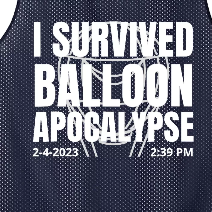 I Survived Balloon Apocalypse Funny Chinese Spy Surveillance Mesh Reversible Basketball Jersey Tank