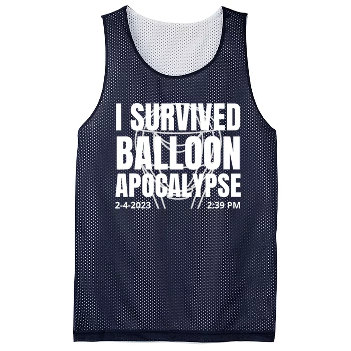 I Survived Balloon Apocalypse Funny Chinese Spy Surveillance Mesh Reversible Basketball Jersey Tank