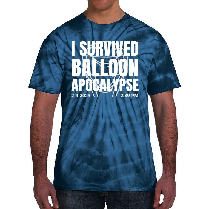 I Survived Balloon Apocalypse Funny Chinese Spy Surveillance Tie-Dye T-Shirt