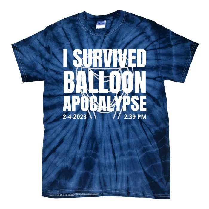 I Survived Balloon Apocalypse Funny Chinese Spy Surveillance Tie-Dye T-Shirt