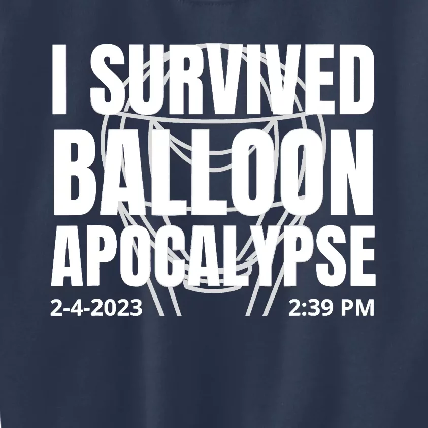 I Survived Balloon Apocalypse Funny Chinese Spy Surveillance Kids Sweatshirt