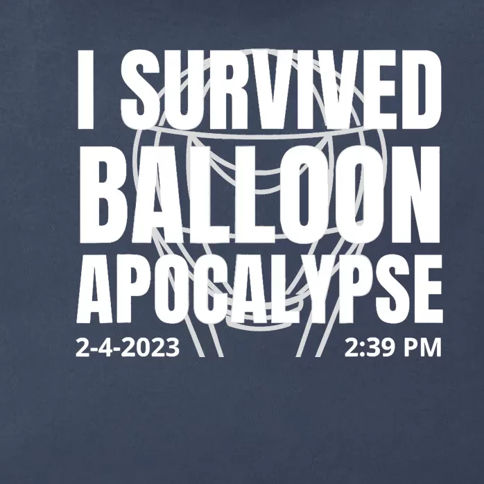 I Survived Balloon Apocalypse Funny Chinese Spy Surveillance Zip Tote Bag