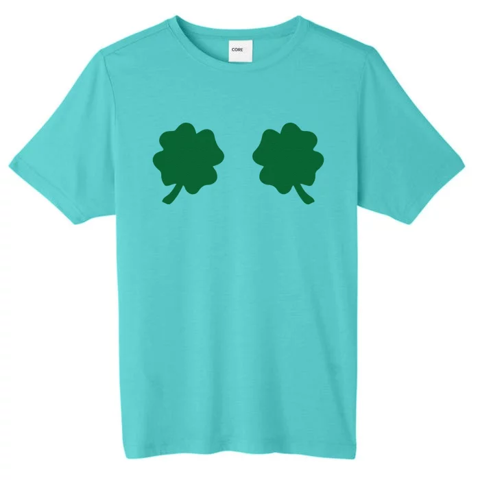 Irish Shamrock Boobs Funny St. Paddy's Day ChromaSoft Performance T-Shirt