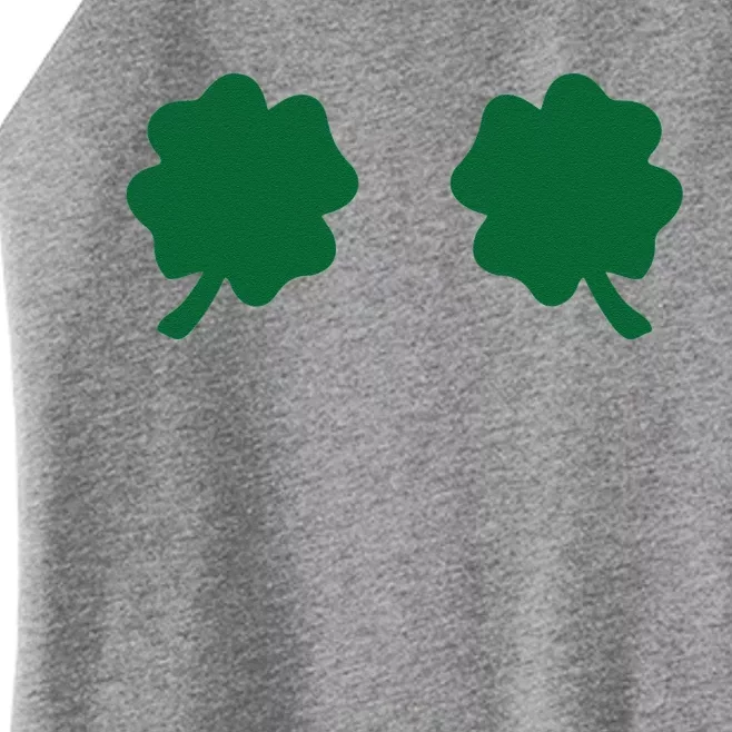 Irish Shamrock Boobs Funny St. Paddy's Day Women’s Perfect Tri Rocker Tank