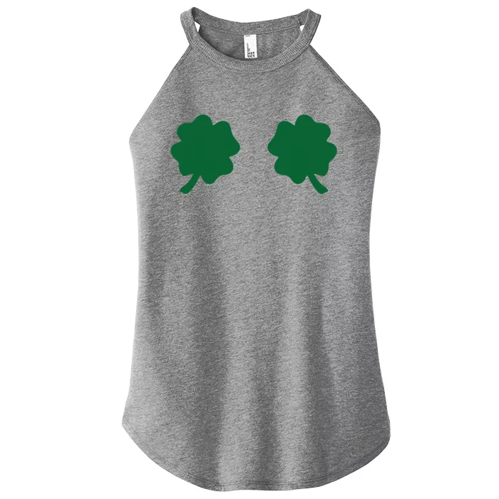 Irish Shamrock Boobs Funny St. Paddy's Day Women’s Perfect Tri Rocker Tank