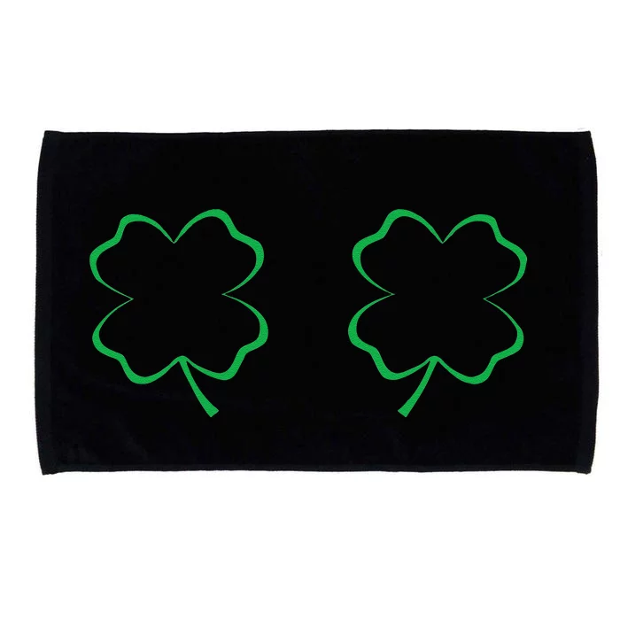 Irish Shamrock Boobs Saint Patrick's Paddys Day Bra Microfiber Hand Towel