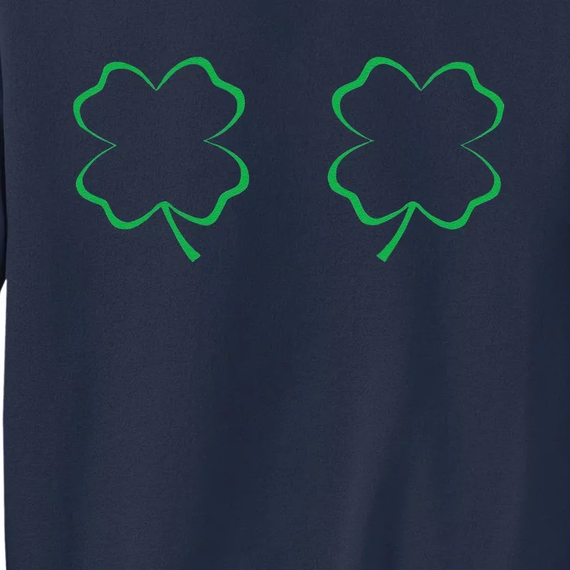 Irish Shamrock Boobs Saint Patrick's Paddys Day Bra Sweatshirt