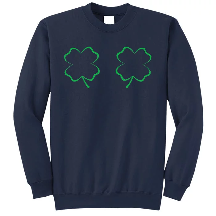 Irish Shamrock Boobs Saint Patrick's Paddys Day Bra Sweatshirt