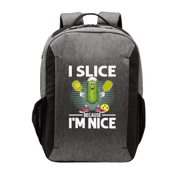 I Slice Because IM Nice Funny Pickleball Gift Vector Backpack