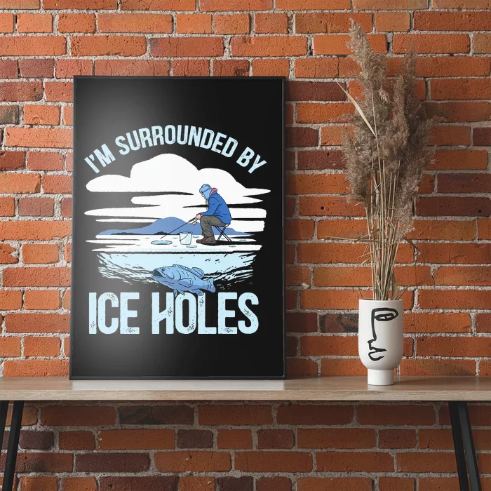 I´m surrounded by ice holes - Funny Ice Fishing Shirts and Gifts - Ice  Fishing Funny - Tapestry