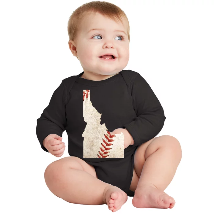 Idaho State Baseball Baby Long Sleeve Bodysuit