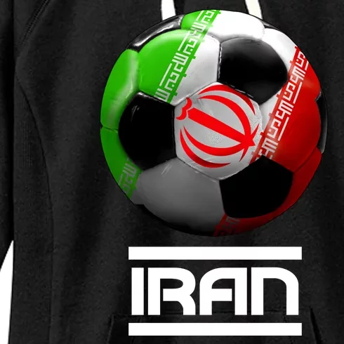 Iran Soccer Ball Women's Fleece Hoodie