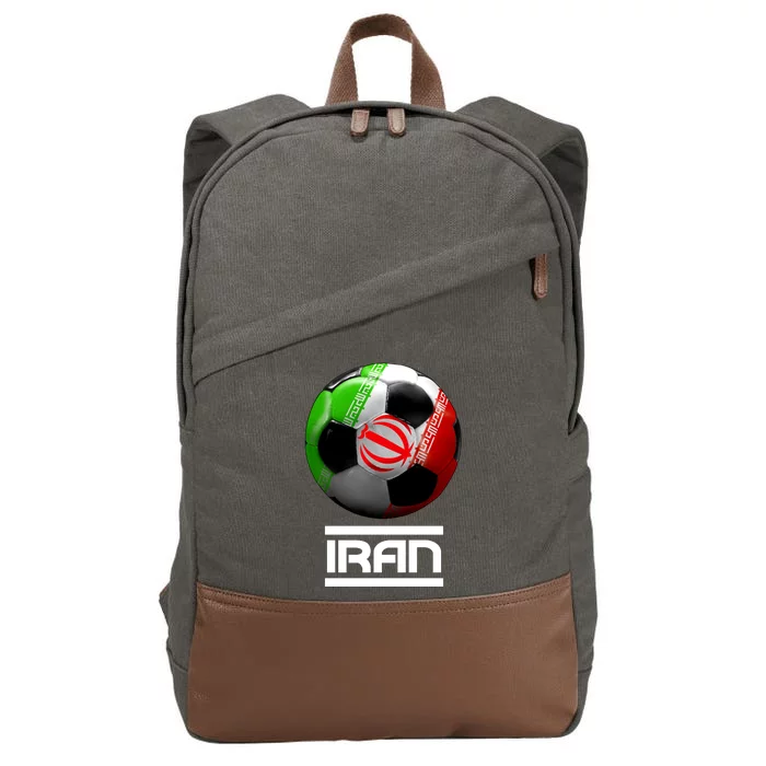 Iran Soccer Ball Cotton Canvas Backpack