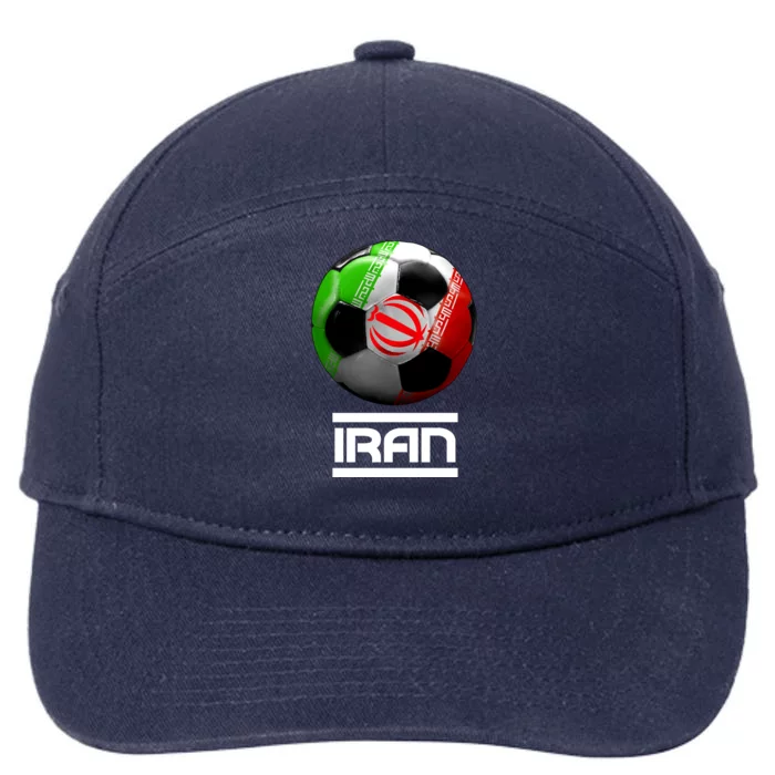 Iran Soccer Ball 7-Panel Snapback Hat