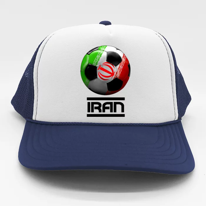 Iran Soccer Ball Trucker Hat