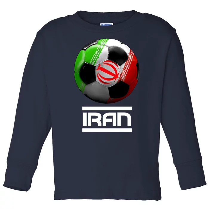 Iran Soccer Ball Toddler Long Sleeve Shirt