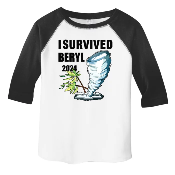 I Survived Beryl 2024 Support Squad I Survived Inspirational. Toddler Fine Jersey T-Shirt