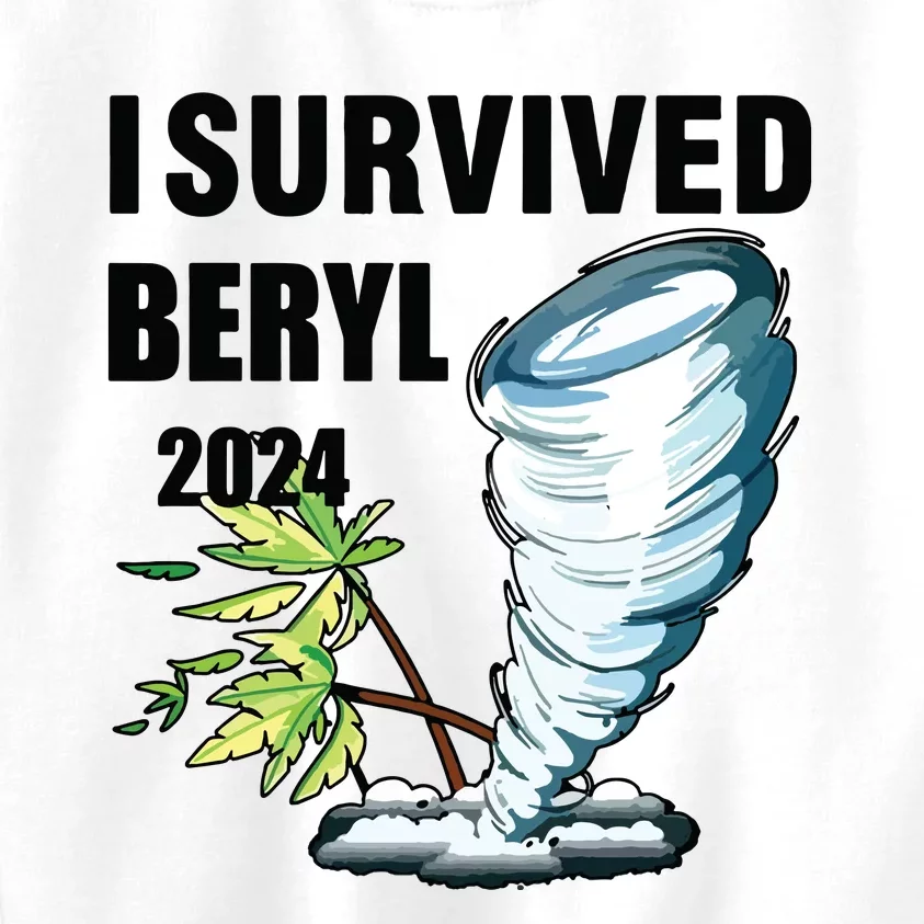 I Survived Beryl 2024 Support Squad I Survived Inspirational. Kids Sweatshirt