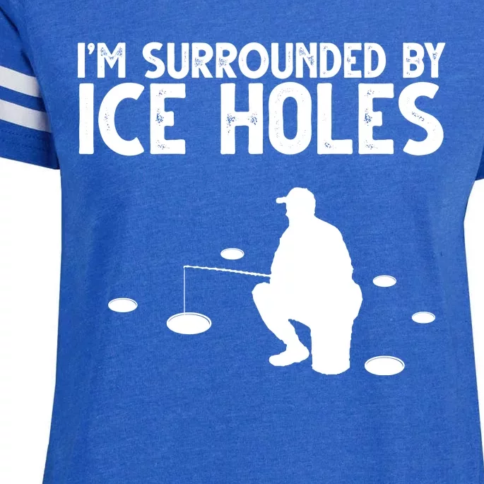 I'm Surrounded By Ice Holes Fishing Enza Ladies Jersey Football T-Shirt