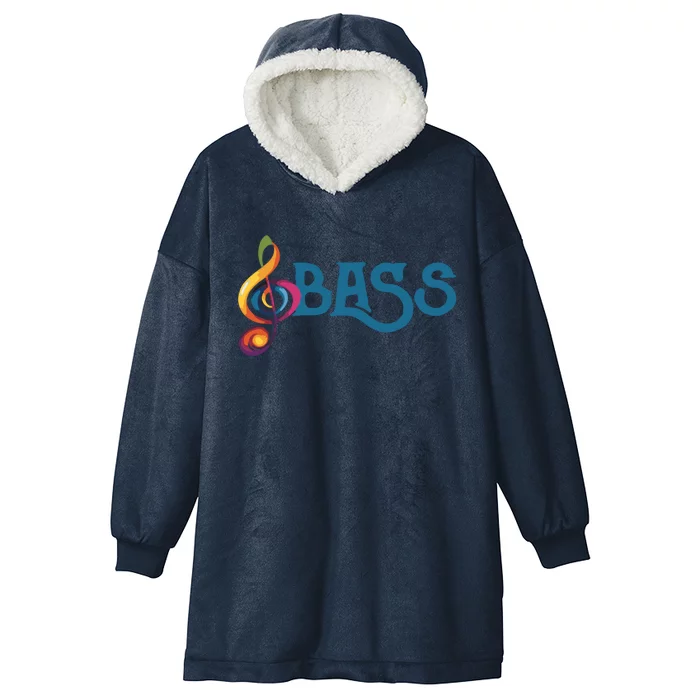 I Sing Bass Barbershop Quartet Vocal Singer Gift Hooded Wearable Blanket