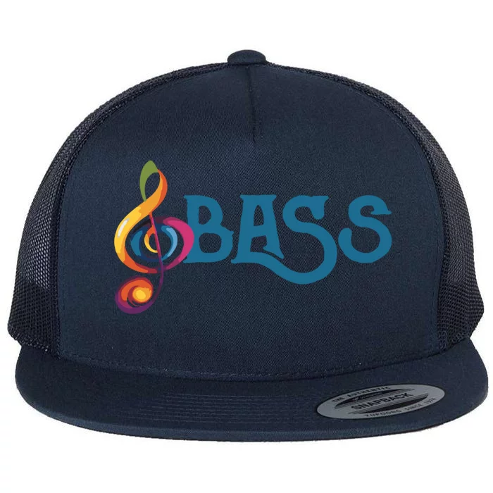 I Sing Bass Barbershop Quartet Vocal Singer Gift Flat Bill Trucker Hat