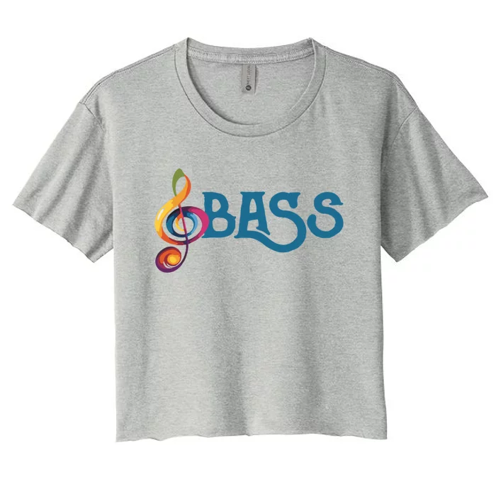 I Sing Bass Barbershop Quartet Vocal Singer Gift Women's Crop Top Tee