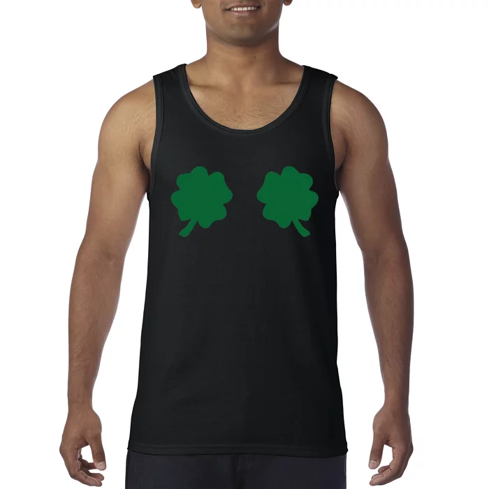 Irish Shamrock Boobs Funny St. Paddy's Day Tank Top