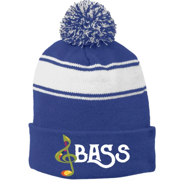 I Sing Bass Barbershop Quartet Vocal Singer Cool Gift Stripe Pom Pom Beanie