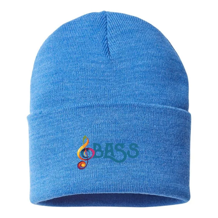 I Sing Bass Barbershop Quartet Vocal Singer Gift Sustainable Knit Beanie