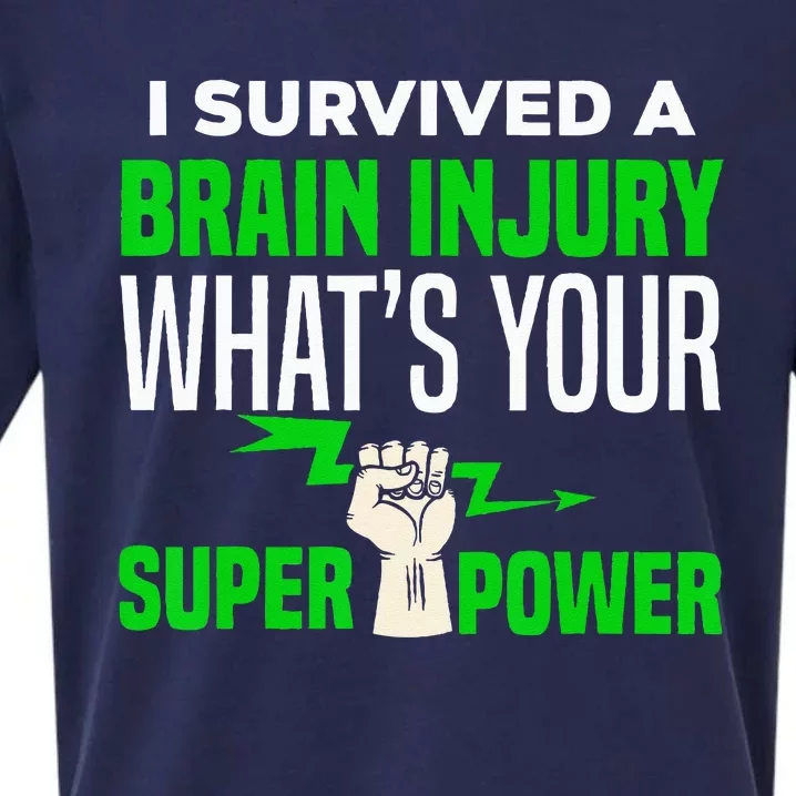 I Survived Brain Injury Awareness TBI Brain Injury Survivor Sueded Cloud Jersey T-Shirt