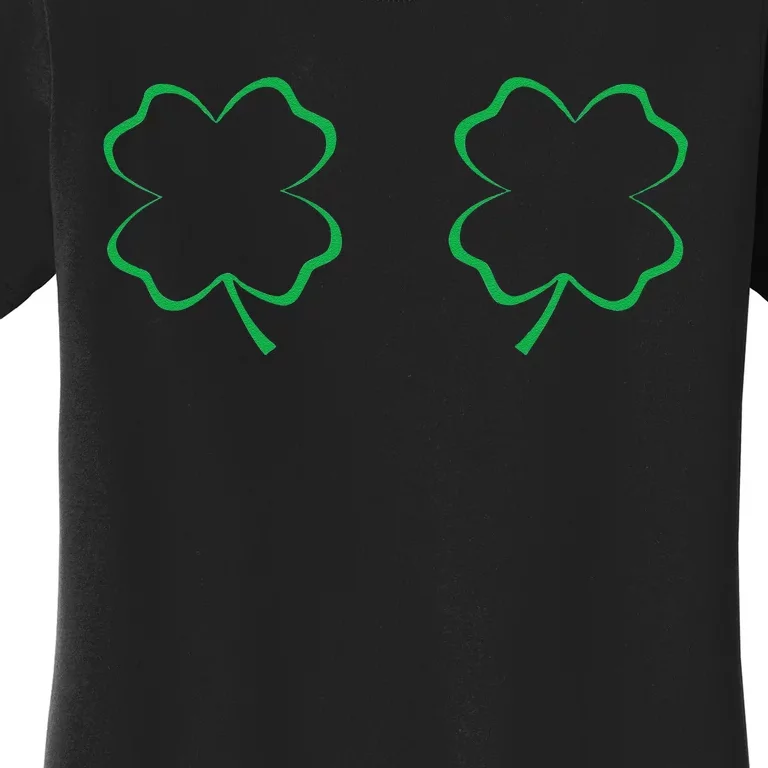 Irish Shamrock Boobs Saint Patrick's Paddys Day Bra Women's T-Shirt