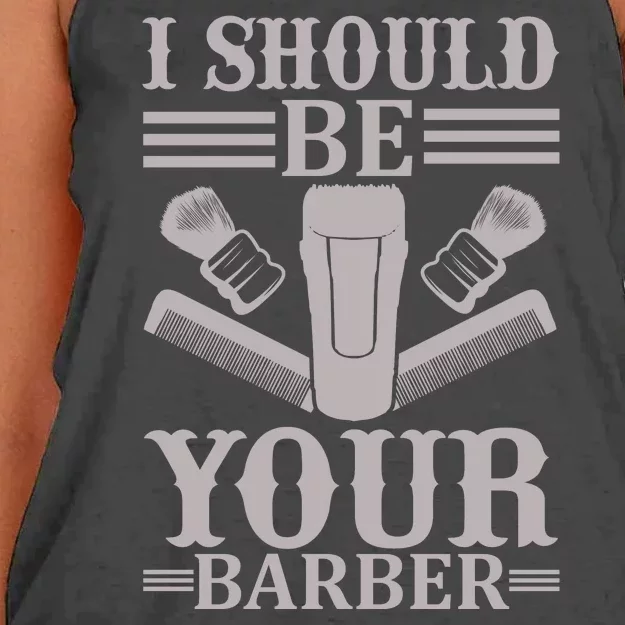 I Should Be Your Barber Women's Knotted Racerback Tank