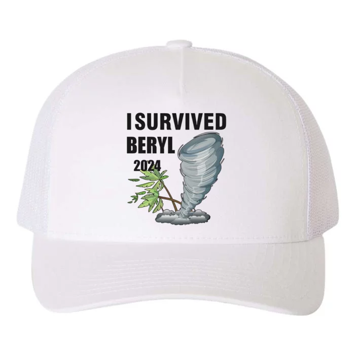 I Survived Beryl 2024 Support Squad Yupoong Adult 5-Panel Trucker Hat